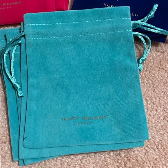 Kurt Geiger(15)  Colorful Velvet Pouches ALL NEW - Picture 2 of 9